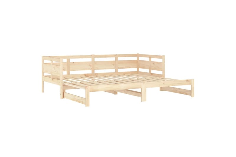 beBasic daybed med udtræk 2x(80x200) cm massivt fyrretræ - Brun - Sovesofaer