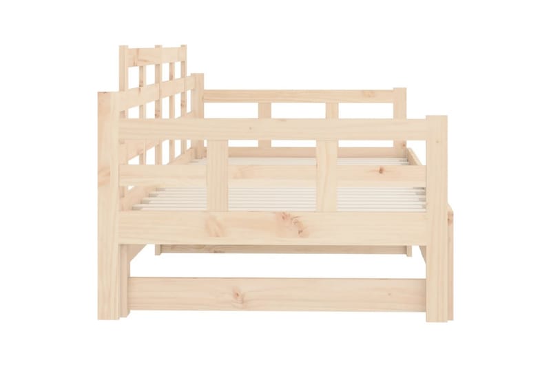 beBasic daybed med udtræk 2x(80x200) cm massivt fyrretræ - Brun - Møbler - Sofaer - Daybed
