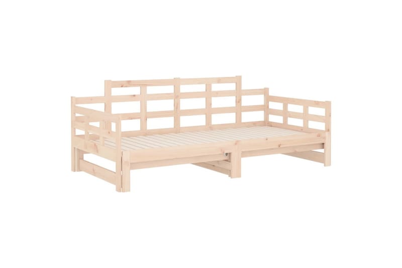 beBasic daybed med udtræk 2x(80x200) cm massivt fyrretræ - Brun - Sovesofaer