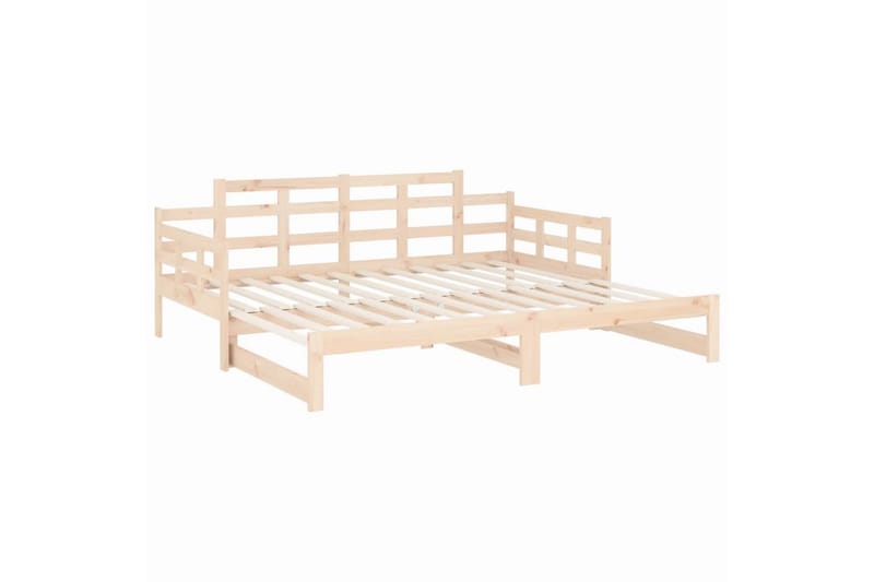 beBasic daybed med udtræk 2x(80x200) cm massivt fyrretræ - Brun - Sovesofaer