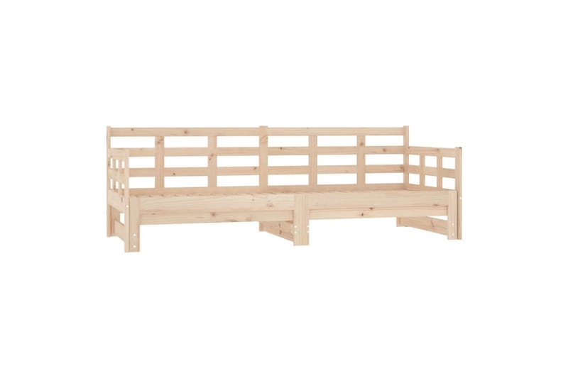 beBasic daybed med udtræk 2x(80x200) cm massivt fyrretræ - Brun - Sovesofaer