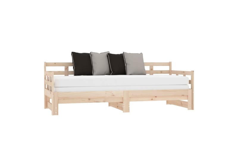 beBasic daybed med udtræk 2x(80x200) cm massivt fyrretræ - Brun - Møbler - Sofaer - Daybed