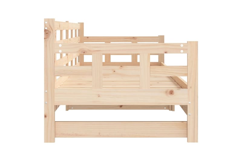 beBasic daybed med udtræk 2x(80x200) cm massivt fyrretræ - Brun - Møbler - Sofaer - Daybed