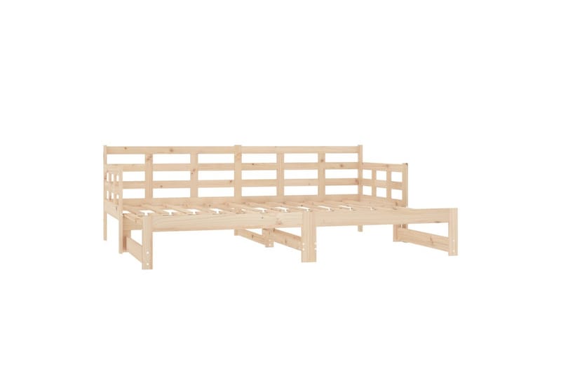 beBasic daybed med udtræk 2x(80x200) cm massivt fyrretræ - Brun - Møbler - Sofaer - Daybed