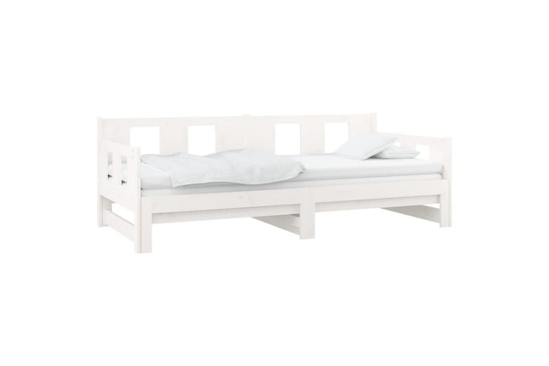 beBasic daybed med udtræk 2x(80x200) cm massivt fyrretræ hvid - Hvid - Møbler - Sofaer - Daybed