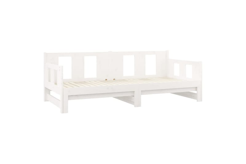 beBasic daybed med udtræk 2x(80x200) cm massivt fyrretræ hvid - Hvid - Møbler - Sofaer - Daybed