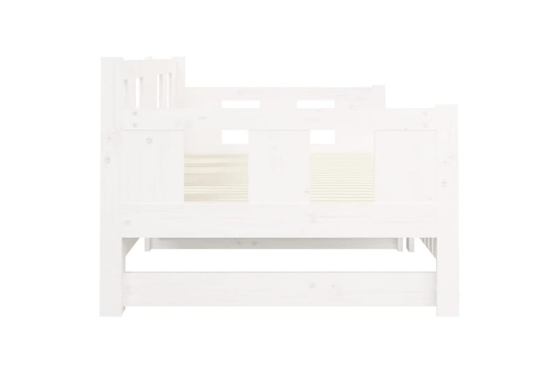 beBasic daybed med udtræk 2x(80x200) cm massivt fyrretræ hvid - Hvid - Møbler - Sofaer - Daybed