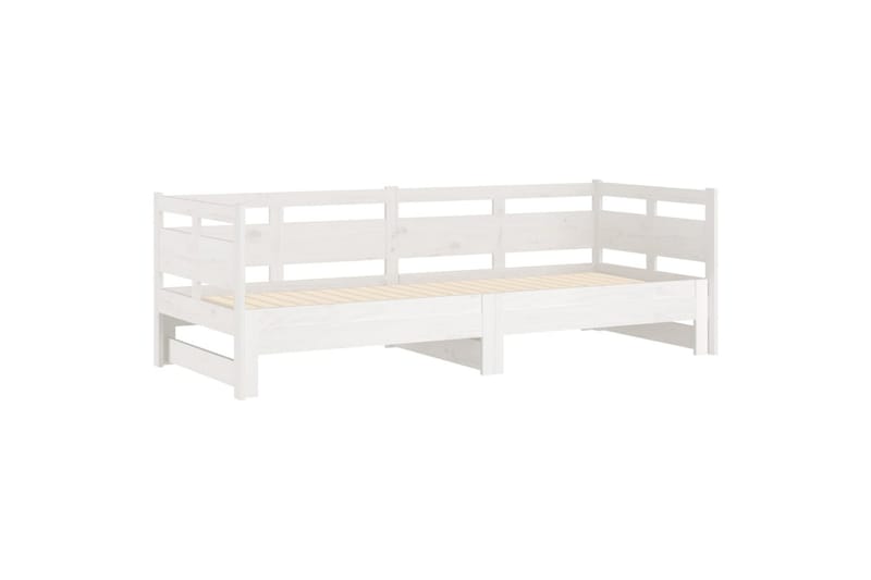 beBasic daybed med udtræk 2x(80x200) cm massivt fyrretræ hvid - Hvid - Møbler - Sofaer - Daybed