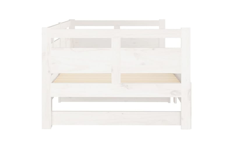 beBasic daybed med udtræk 2x(80x200) cm massivt fyrretræ hvid - Hvid - Møbler - Sofaer - Daybed