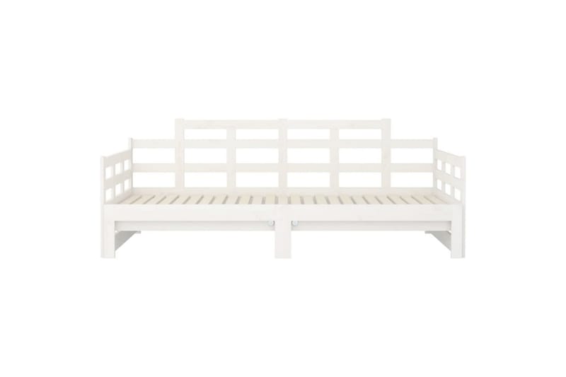 beBasic daybed med udtræk 2x(80x200) cm massivt fyrretræ hvid - Hvid - Sovesofaer