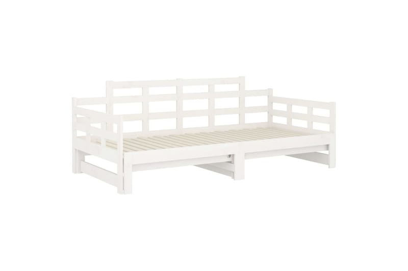 beBasic daybed med udtræk 2x(80x200) cm massivt fyrretræ hvid - Hvid - Møbler - Sofaer - Daybed