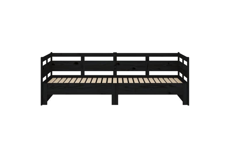 beBasic daybed med udtræk 2x(80x200) cm massivt fyrretræ sort - Sort - Møbler - Sofaer - Daybed