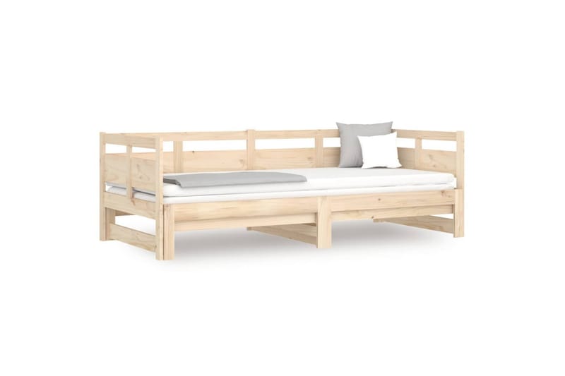 beBasic daybed med udtræk 2x(90x190) cm massivt fyrretræ - Brun - Møbler - Sofaer - Daybed