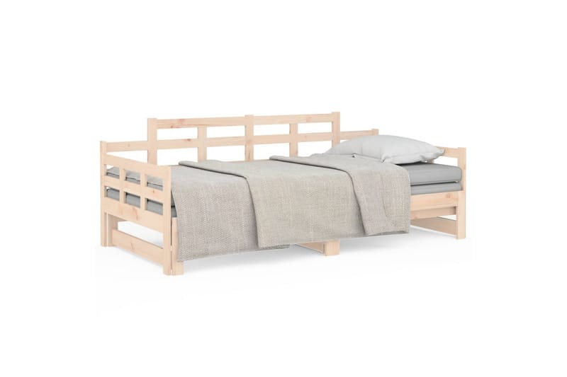 beBasic daybed med udtræk 2x(90x190) cm massivt fyrretræ - Brun - Sovesofaer