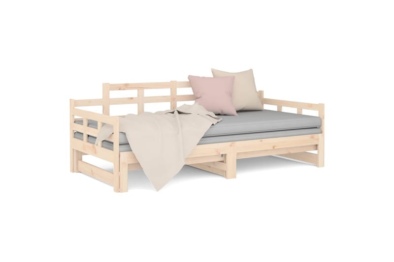 beBasic daybed med udtræk 2x(90x190) cm massivt fyrretræ - Brun - Møbler - Sofaer - Daybed