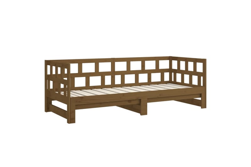 beBasic daybed med udtræk 2x(90x190) cm massivt fyrretræ gyldenbrun - Brun - Møbler - Sofaer - Daybed