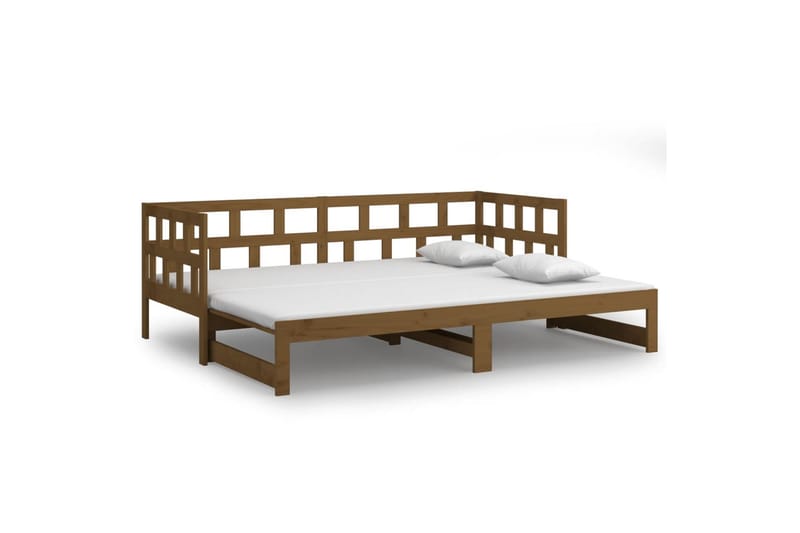 beBasic daybed med udtræk 2x(90x190) cm massivt fyrretræ gyldenbrun - Brun - Møbler - Sofaer - Daybed