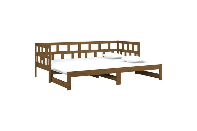 beBasic daybed med udtræk 2x(90x190) cm massivt fyrretræ gyldenbrun - Brun - Møbler - Sofaer - Daybed
