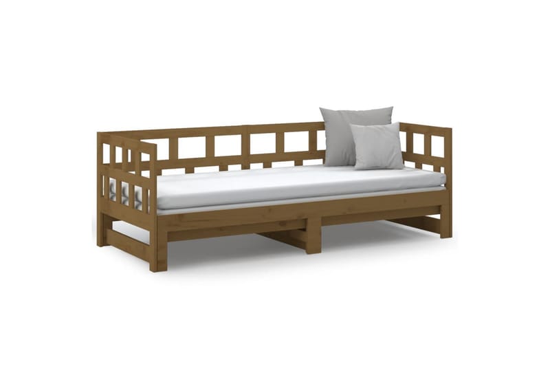 beBasic daybed med udtræk 2x(90x190) cm massivt fyrretræ gyldenbrun - Brun - Møbler - Sofaer - Daybed