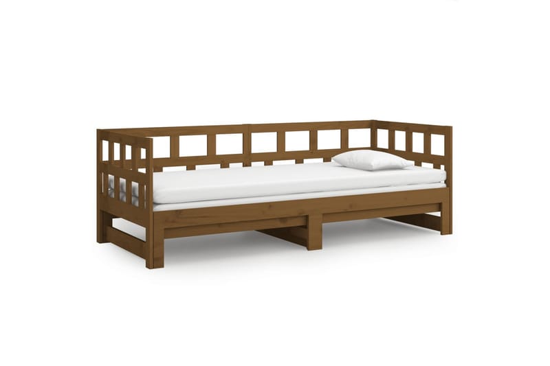 beBasic daybed med udtræk 2x(90x190) cm massivt fyrretræ gyldenbrun - Brun - Møbler - Sofaer - Daybed