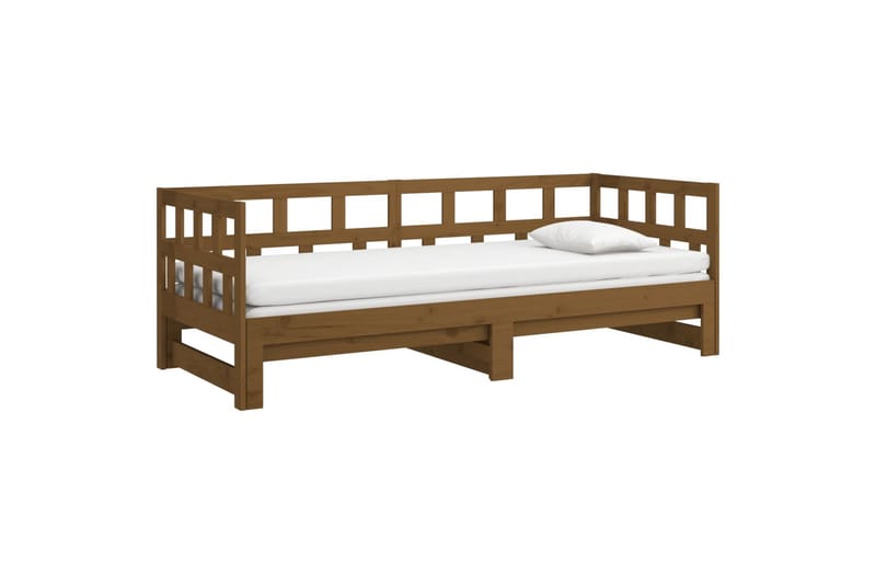 beBasic daybed med udtræk 2x(90x190) cm massivt fyrretræ gyldenbrun - Brun - Møbler - Sofaer - Daybed