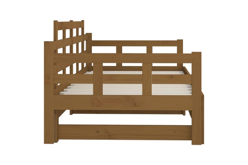 beBasic daybed med udtræk 2x(90x190) cm massivt fyrretræ gyldenbrun - Brun - Sovesofaer