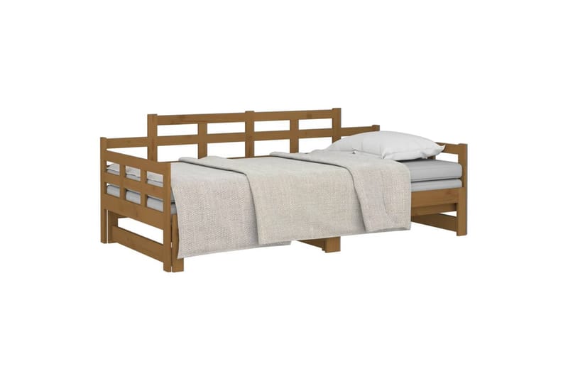 beBasic daybed med udtræk 2x(90x190) cm massivt fyrretræ gyldenbrun - Brun - Sovesofaer