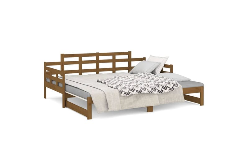 beBasic daybed med udtræk 2x(90x190) cm massivt fyrretræ gyldenbrun - Brun - Møbler - Sofaer - Daybed