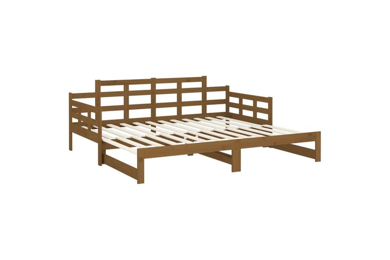 beBasic daybed med udtræk 2x(90x190) cm massivt fyrretræ gyldenbrun - Brun - Sovesofaer