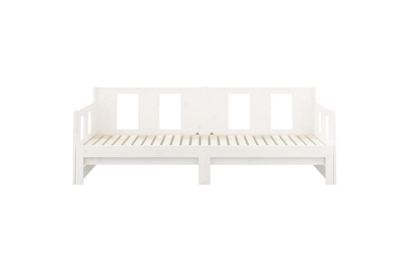 beBasic daybed med udtræk 2x(90x190) cm massivt fyrretræ hvid - Hvid - Sovesofaer