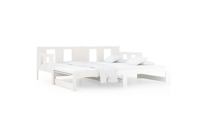 beBasic daybed med udtræk 2x(90x190) cm massivt fyrretræ hvid - Hvid - Møbler - Sofaer - Daybed