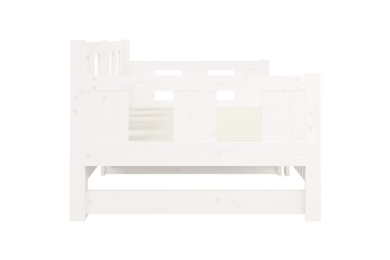 beBasic daybed med udtræk 2x(90x190) cm massivt fyrretræ hvid - Hvid - Møbler - Sofaer - Daybed