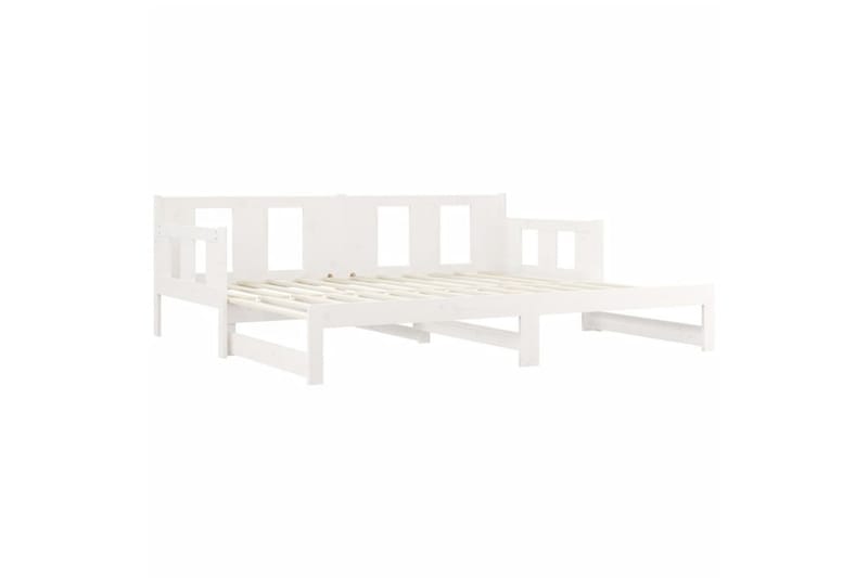 beBasic daybed med udtræk 2x(90x190) cm massivt fyrretræ hvid - Hvid - Sovesofaer