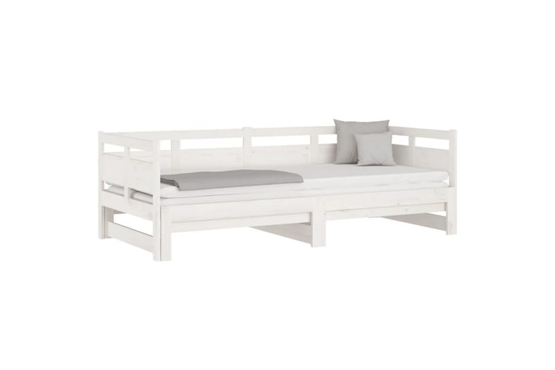 beBasic daybed med udtræk 2x(90x190) cm massivt fyrretræ hvid - Hvid - Møbler - Sofaer - Sovesofaer