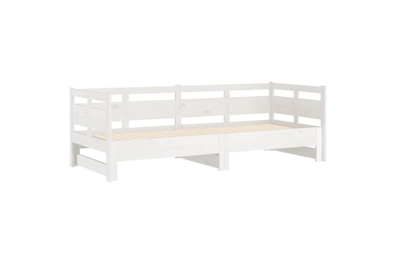 beBasic daybed med udtræk 2x(90x190) cm massivt fyrretræ hvid - Hvid - Sovesofaer