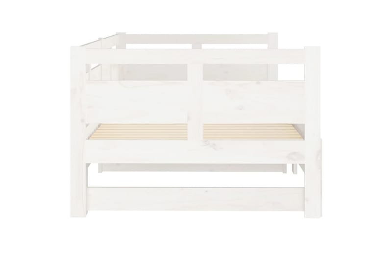 beBasic daybed med udtræk 2x(90x190) cm massivt fyrretræ hvid - Hvid - Sovesofaer