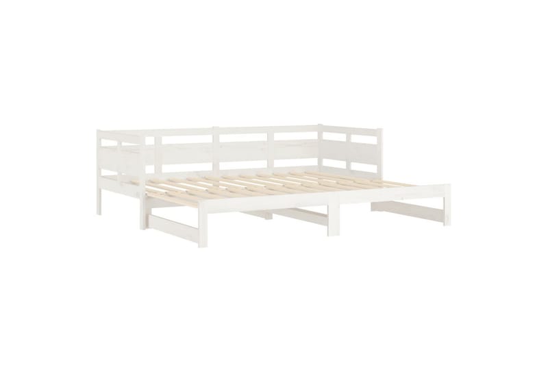 beBasic daybed med udtræk 2x(90x190) cm massivt fyrretræ hvid - Hvid - Sovesofaer