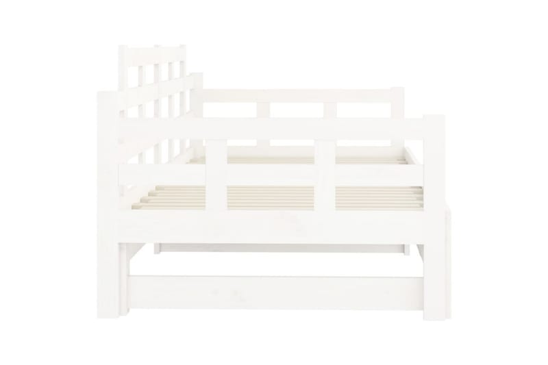 beBasic daybed med udtræk 2x(90x190) cm massivt fyrretræ hvid - Hvid - Møbler - Sofaer - Daybed