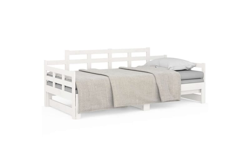 beBasic daybed med udtræk 2x(90x190) cm massivt fyrretræ hvid - Hvid - Møbler - Sofaer - Daybed