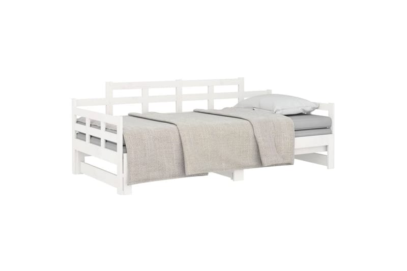 beBasic daybed med udtræk 2x(90x190) cm massivt fyrretræ hvid - Hvid - Møbler - Sofaer - Daybed