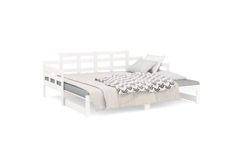 beBasic daybed med udtræk 2x(90x190) cm massivt fyrretræ hvid - Hvid - Møbler - Sofaer - Daybed