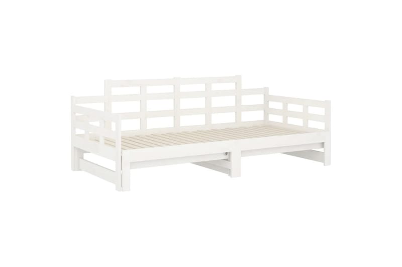 beBasic daybed med udtræk 2x(90x190) cm massivt fyrretræ hvid - Hvid - Møbler - Sofaer - Daybed