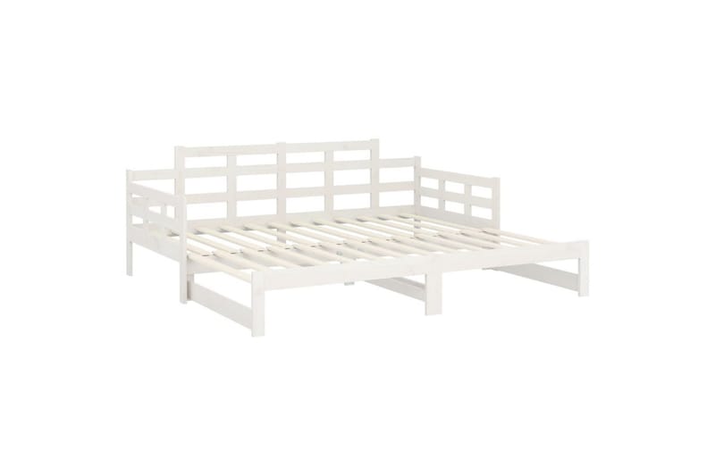 beBasic daybed med udtræk 2x(90x190) cm massivt fyrretræ hvid - Hvid - Møbler - Sofaer - Daybed