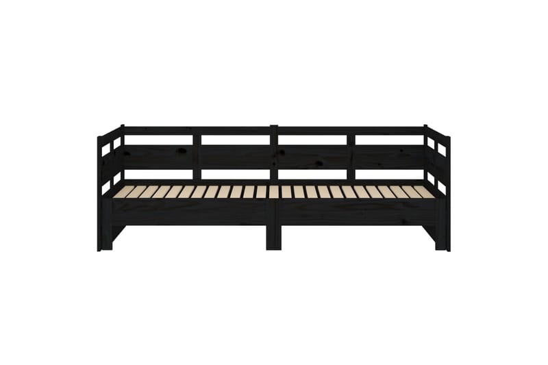 beBasic daybed med udtræk 2x(90x190) cm massivt fyrretræ sort - Sort - Sovesofaer