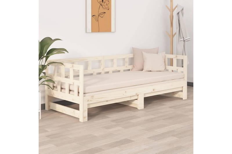beBasic daybed med udtræk 2x(90x200) cm massivt fyrretræ - Brun - Møbler - Sofaer - Daybed