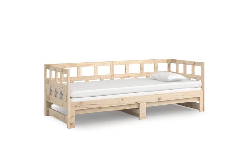 beBasic daybed med udtræk 2x(90x200) cm massivt fyrretræ - Brun - Møbler - Sofaer - Daybed