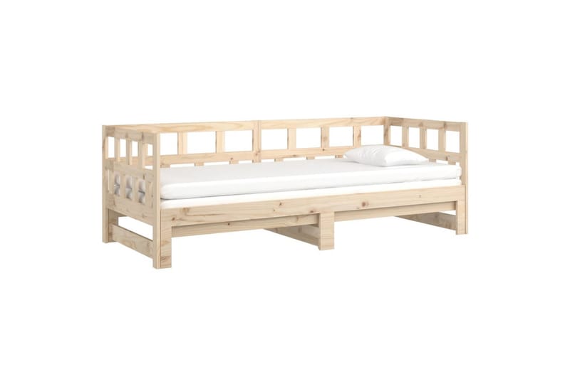 beBasic daybed med udtræk 2x(90x200) cm massivt fyrretræ - Brun - Møbler - Sofaer - Daybed
