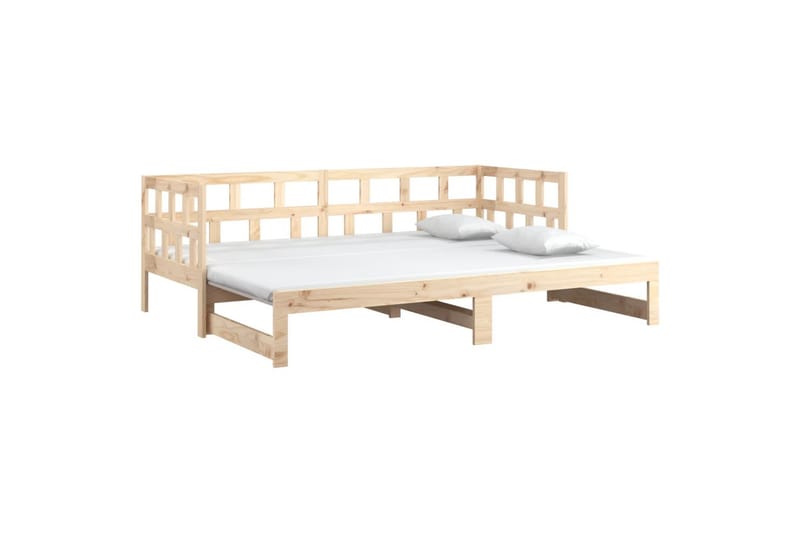 beBasic daybed med udtræk 2x(90x200) cm massivt fyrretræ - Brun - Møbler - Sofaer - Daybed