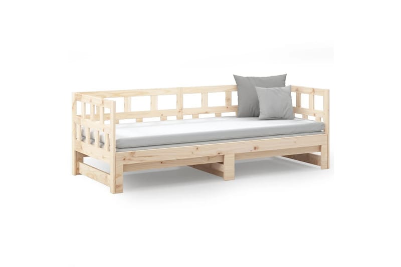 beBasic daybed med udtræk 2x(90x200) cm massivt fyrretræ - Brun - Møbler - Sofaer - Daybed