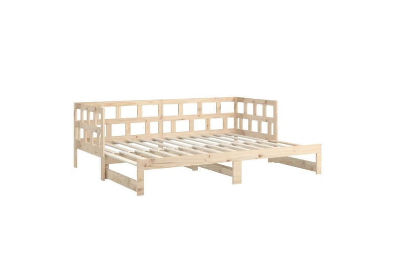 beBasic daybed med udtræk 2x(90x200) cm massivt fyrretræ - Brun - Møbler - Sofaer - Daybed